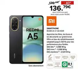 Gitem REDMI A5 Smartphone 4+128 noir offre