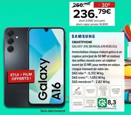 Gitem SAMSUNG Smartphone galaxy a16 (bungala164gbleu) offre