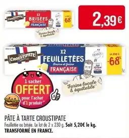 Match Pâte à tarte croustipate offre