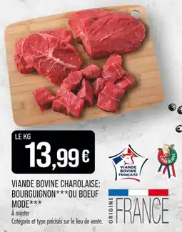 Match Viande bovine charolaise bourguignon ou boeuf mode offre
