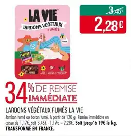 Match Lardons végétaux fumés la vie offre
