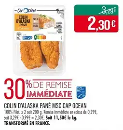 Match Colin d'alaska pané msc cap ocean offre