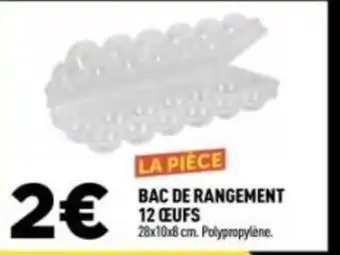Centrakor Bac de rangement 12 œufs offre