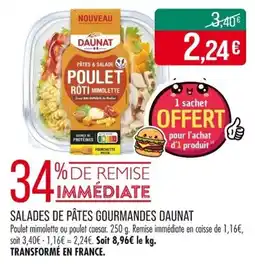 Match Salades de pâtes gourmandes daunat offre