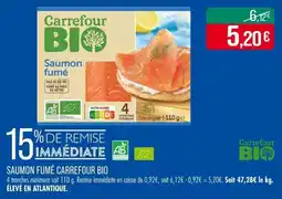 Match Saumon fumé carrefour bio offre