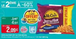 Match Frites au four just au four mccain offre