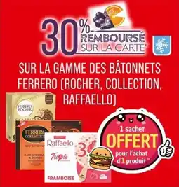 Match Sur la gamme des bâtonnets ferrero rocher collection raffaello offre