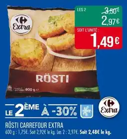 Match Rösti carrefour extra offre