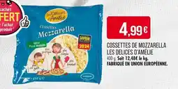 Match Cossettes de mozzarella les delices d'amélie offre
