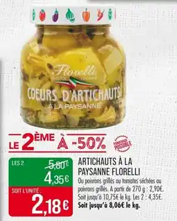 Match Artichauts à la paysanne florelli offre