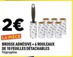 Centrakor Brosse adhesive +6 rouleaux de 10 feuilles détachables offre