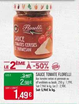 Match Sauce tomate florelli offre