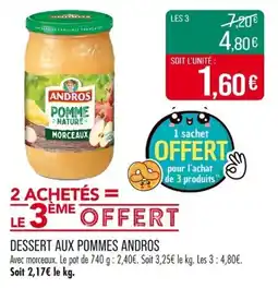 Match Dessert aux pommes andros offre