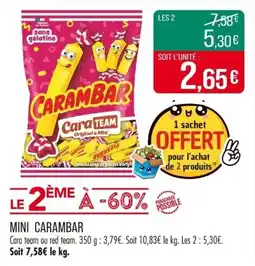 Match Mini carambar offre