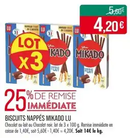Match Biscuits nappés mikado lu offre