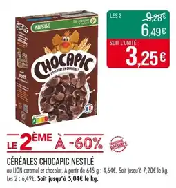 Match Céréales chocapic nestlé offre