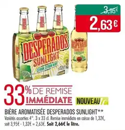 Match Bière aromatisée desperados sunlight offre