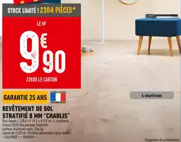 Brico Cash Revêtement de sol stratifié 8 mm “Chablis” offre