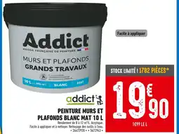 Brico Cash ADDICT Peinture murs et plafonds blanc mat 10 L offre