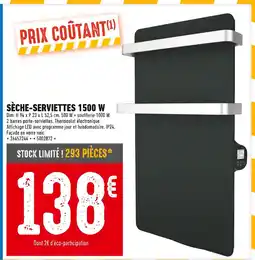 Brico Cash Sèche-serviettes 1500 w offre