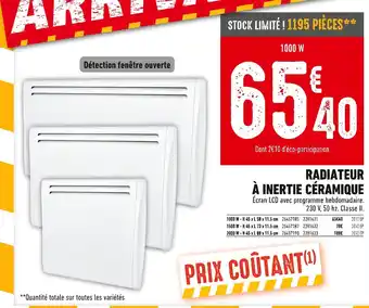 Brico Cash Radiateur à inertie céramique offre