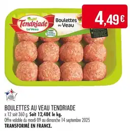 Match TENDRIADE Boulettes au veau offre