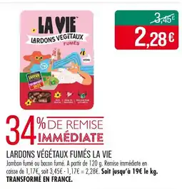 Match LA VIE Lardons végétaux fumés offre