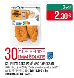 Match CAP OCEAN Colin d'alaska pané msc offre
