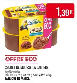 Match LA LAITIERE Secret de mousse offre