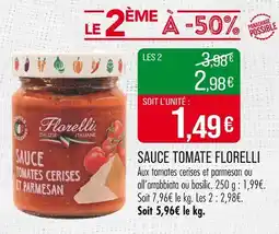 Match FLORELLI Sauce tomate offre