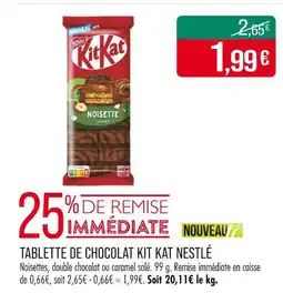 Match NESTLE Tablette de chocolat kit kat offre