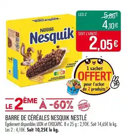 Match NESQUIK NESTLÉ Barres de céréales offre