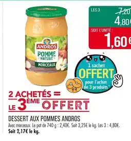 Match ANDROS Dessert aux pommes offre