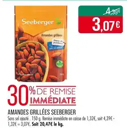 Match Seeberger Amandes grillées offre