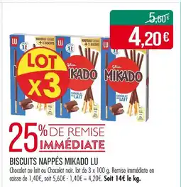 Match MIKADO LU Biscuits nappés offre