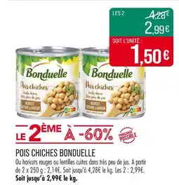 Match BONDUELLE Pois chiches offre
