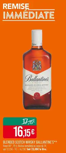 Match BALLANTINE’S Blended scotch whisky offre