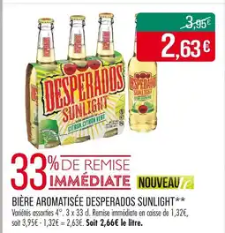 Match Desperados BIÈRE AROMATISÉE SUNLIGHT offre