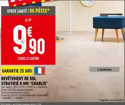 Batkor Revêtement de sol stratifié 8 mm Chablis offre