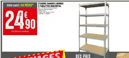 Batkor Étagère charges lourdes 5 tablettes bois/métal offre