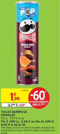 Intermarché PRINGLES Tuiles barbecue offre