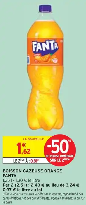 Intermarché Fanta Boisson gazeuse orange offre