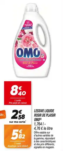 Netto OMO Essences naturelles Rosir de Plaisir offre