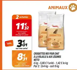 Netto NETTO Croquettes mix pour chat à la volaille & aux légumes offre