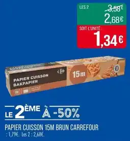 Match Papier cuisson 15m brun carrefour offre