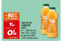 Netto NETTO Pur jus clémentine offre