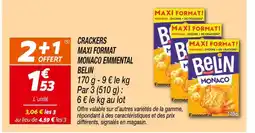 Netto BELIN Crackers maxi format monaco emmental offre