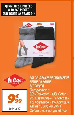 Netto LEE COOPER 10 Paires de Chaussettes Femme offre