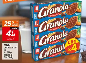 Netto LU Granola chocolat au lait offre