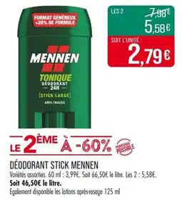 Match Déodorant stick mennen offre